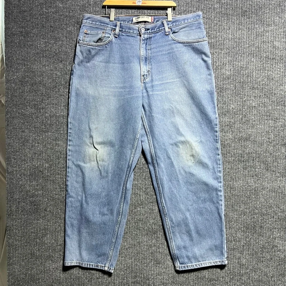 Levis 560 Comfort Fit Jeans Mens 38x30 Blue Baggy Relaxed Tapered Light Wash